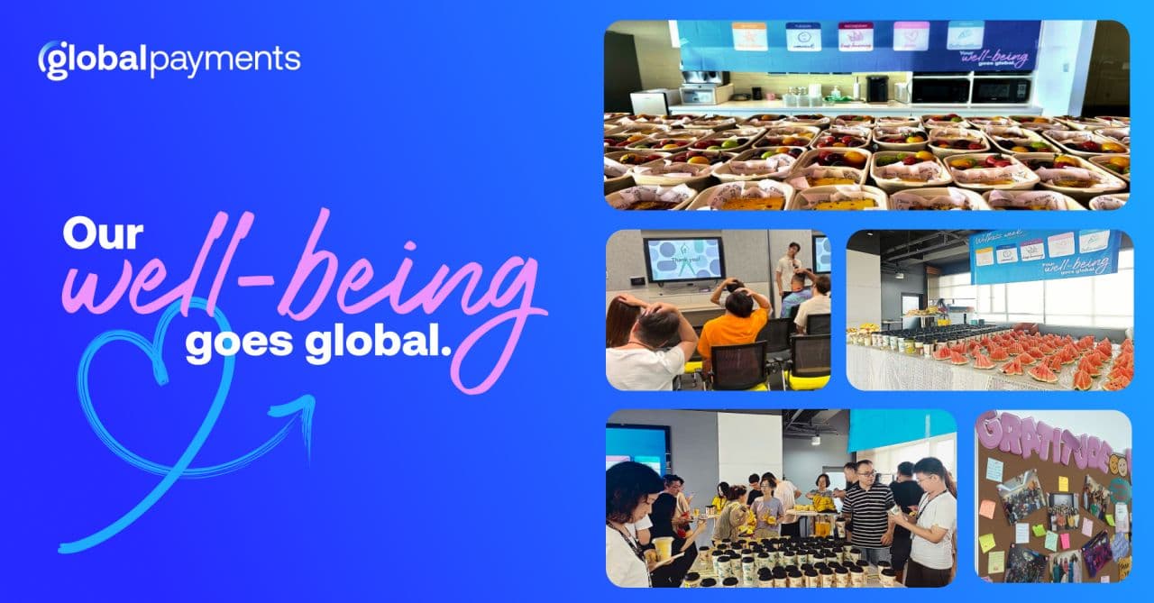Globalpayer collage celebrating Annual Wellness Week